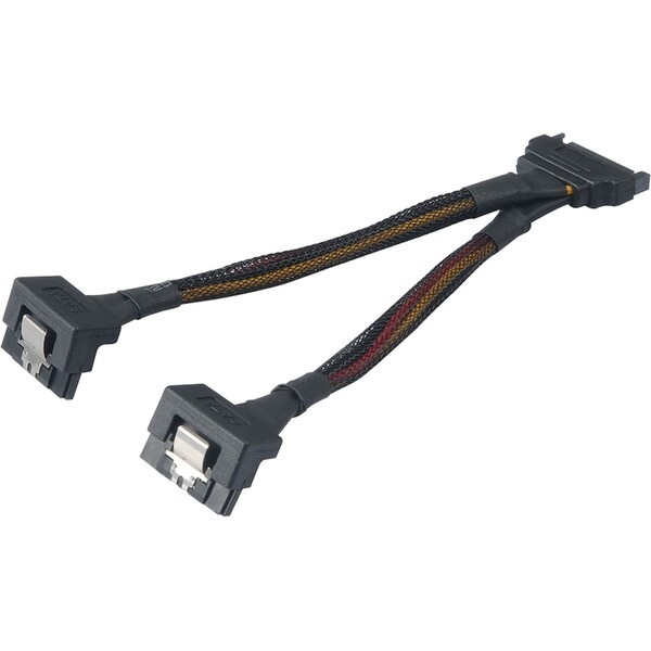 Akasa SATA napájecí rozdvojka Sata(M) na 2xSata(F) 15 cm (AK-CBPW15-15BK)