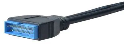 Akasa redukce USB 2.0 9pin (F) na USB 3.0 19pin (M), 10 cm
