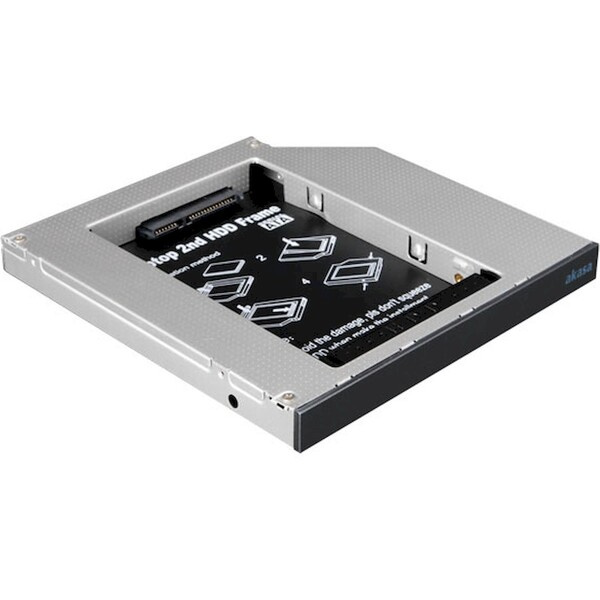 Akasa redukce pro 2,5" HDD/SSD místo SATA mech. v NB (AK-OA2SSA-BKV2)