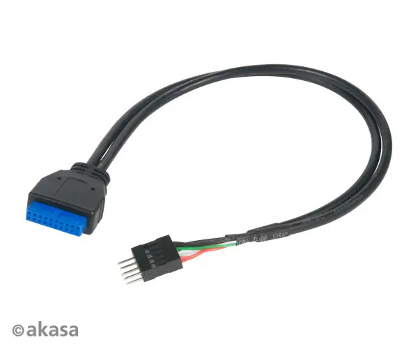 Akasa USB 3.0 na USB 2.0 adaptér 30 cm Černá