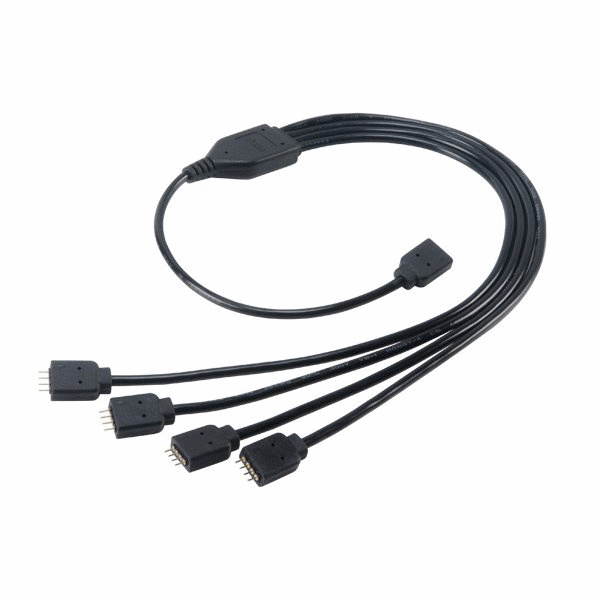 Akasa rozbočovač pro RGB LED pásky (AK-CBLD04-50BK), 50 cm