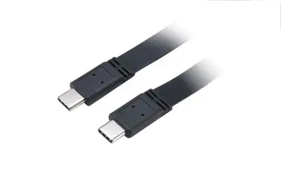 Akasa kabel USB-C 3.1 - USB-C 3.1, M/M, plochý, 1m, černá