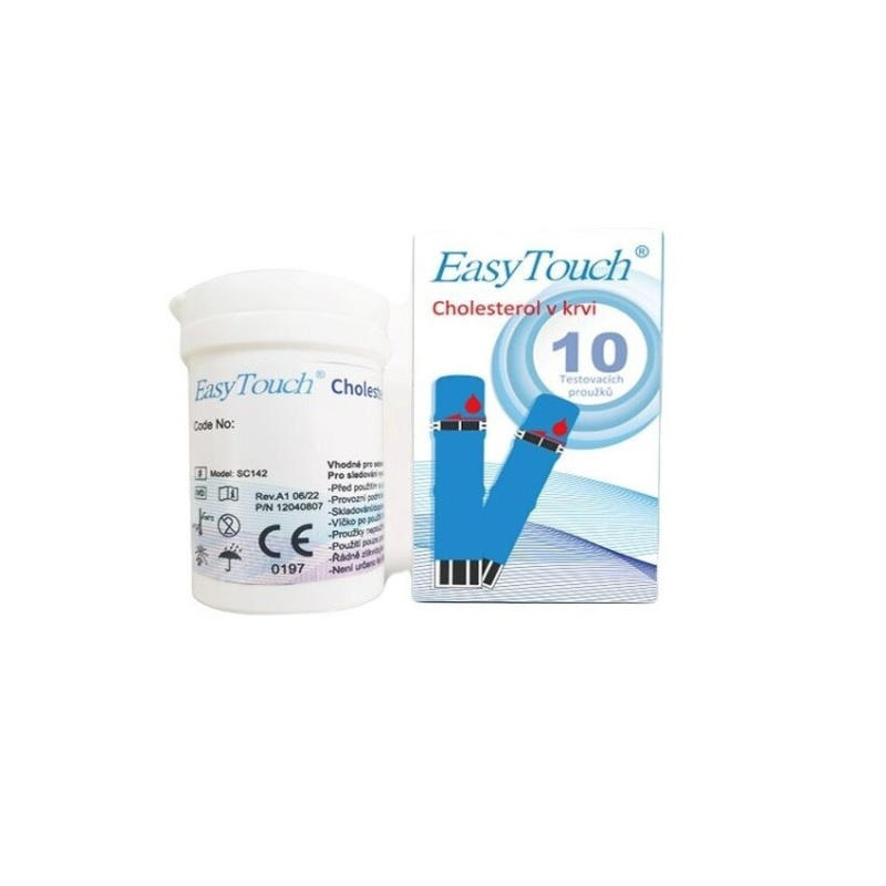 EASYTOUCH Testovací proužky pro měření cholesterolu 10 kusů