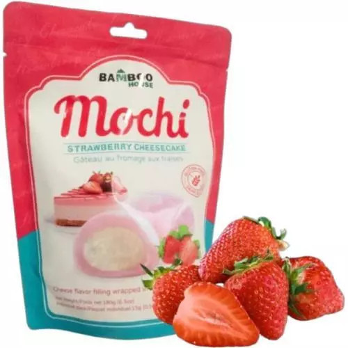 BAMBOO HOUSE strawberry cheesecake flavour mochi (bag) 180g