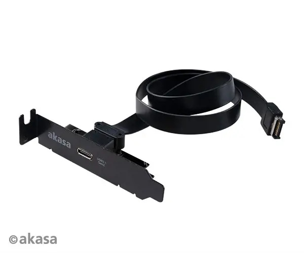 Akasa - USB 3.1 gen 2 Typ C PCI záslepka low profile