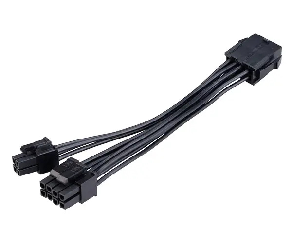 Akasa napájecí redukce 8-pin na 8+4-pin, 15cm, černý
