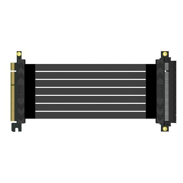 Akasa kabel RISER BLACK X2 Mark IV,premium PCIe 4.0 x16 Riser Cable, 20cm