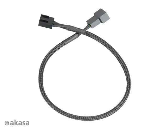 Akasa prodlužovací kabel k PWM ventilátoru, 30cm (4pin pro PWM, 3pin ventilátory), 4ks v balení