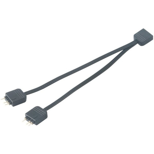 Akasa rozbočovač pro RGB LED pásky, 1xF, 2xM, 12cm, černý (pro Asus, Asrock, MSI) - 2ks