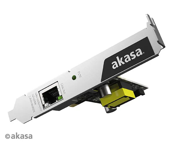 AKASA 2.5 Gigabit PCIe síťová karta s PoE