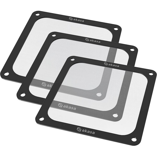 Akasa 120mm Strong Magnetic PC Fan Filter (GRM12-M01-BKT3)