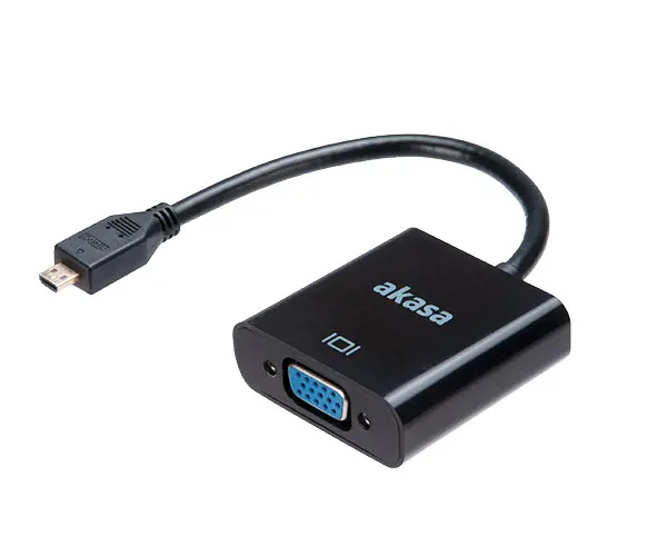 Akasa redukce micro HDMI - VGA, M/F, 15cm