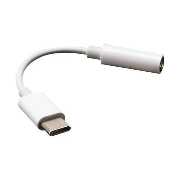 Akasa redukce USB-C - 3.5mm Jack, 10cm, bílá