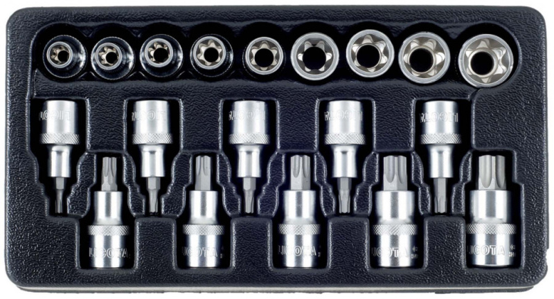 TORX nástavce ve výplni do dílenského vozíku, 19 dílů - LIACK274004