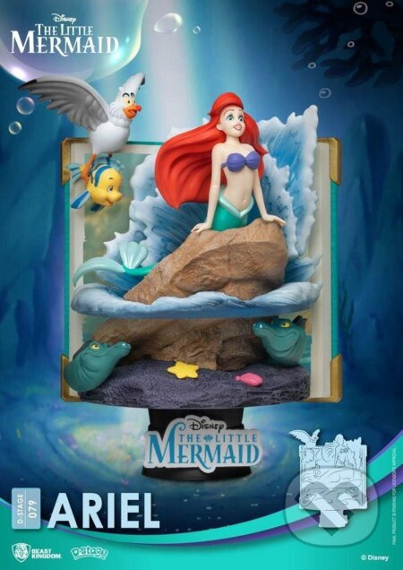 Malá morská víla diorama Book series - Ariel 15 cm (Beast Kingdom)
