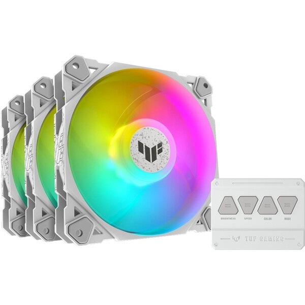 ASUS TUF Gaming TF120 120mm ARGB bílá 3x120mm (90DA0033-B09030) Bílá