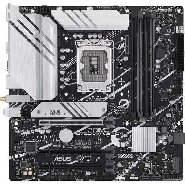 ASUS PRIME B760M-A WIFI D4 (DDR4) 90MB1CX0-M0EAY0 Stříbrná
