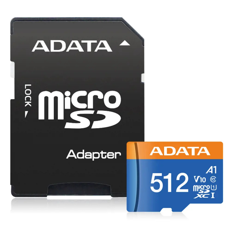 ADATA Premier MicroSDXC karta 512GB + SD adaptér Černá