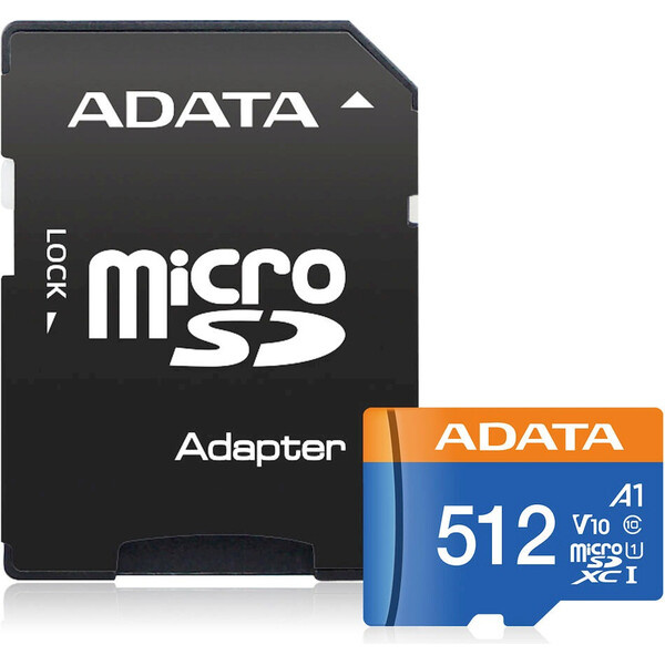 ADATA Premier MicroSDXC karta 512GB + SD adaptér Černá