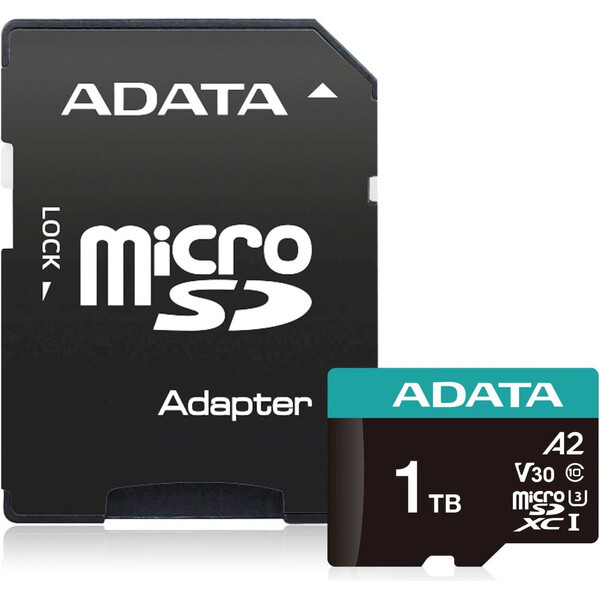 ADATA Premier Pro MicroSDXC karta 1TB + SD adaptér Černá