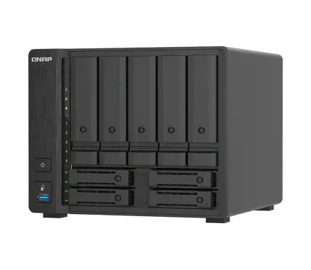 QNAP TS-h966TX-8G (i3 6core, ZFS, 8GB RAM, 5x 3,5" SATA + 4x 2,5" U.2, 2x 2,5GbE, 2x Thunderbolt 4)