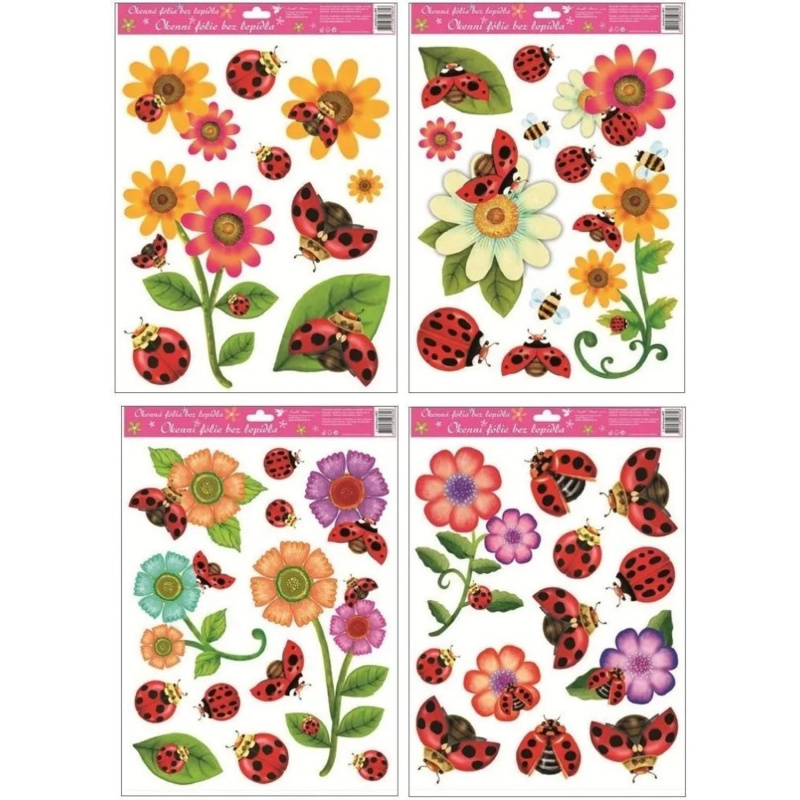 Anděl Přerov Dekorační okenní fólie Berušky, různé druhy, 38 x 30 cm