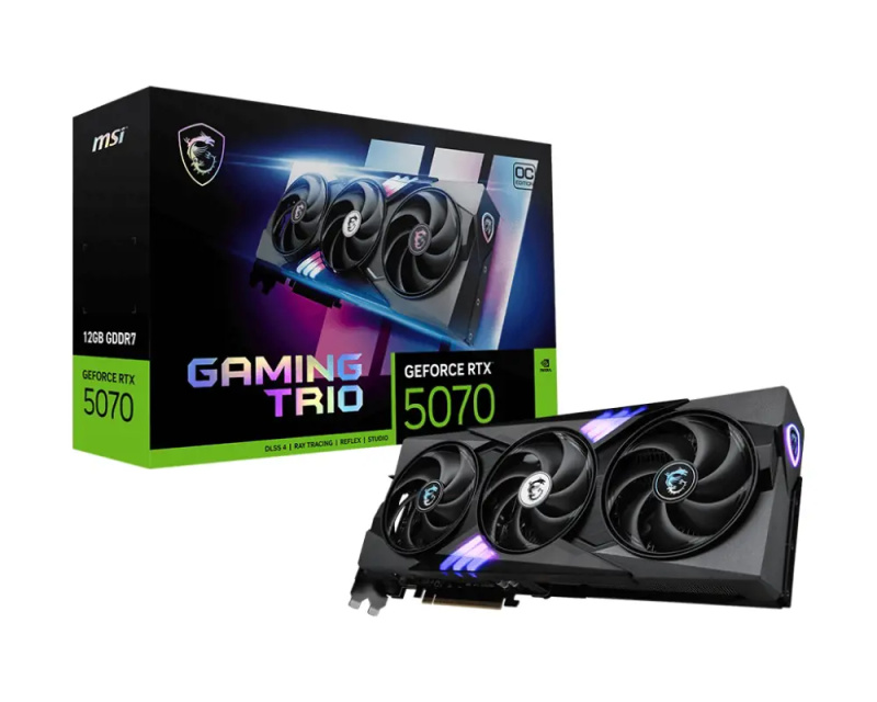 MSI NVIDIA GeForce RTX 5070 12G GAMING TRIO OC (GeForce RTX 5070 12G GAMING TRIO OC) Černá