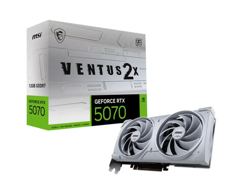 MSI NVIDIA GeForce RTX 5070 12G VENTUS 2X OC WHITE (GeForce RTX 5070 12G VENTUS 2X OC WHITE) Bílá