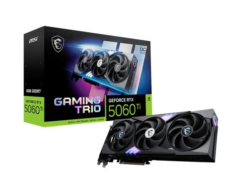 MSI NVIDIA GeForce RTX 5060 Ti 8G GAMING TRIO OC Černá