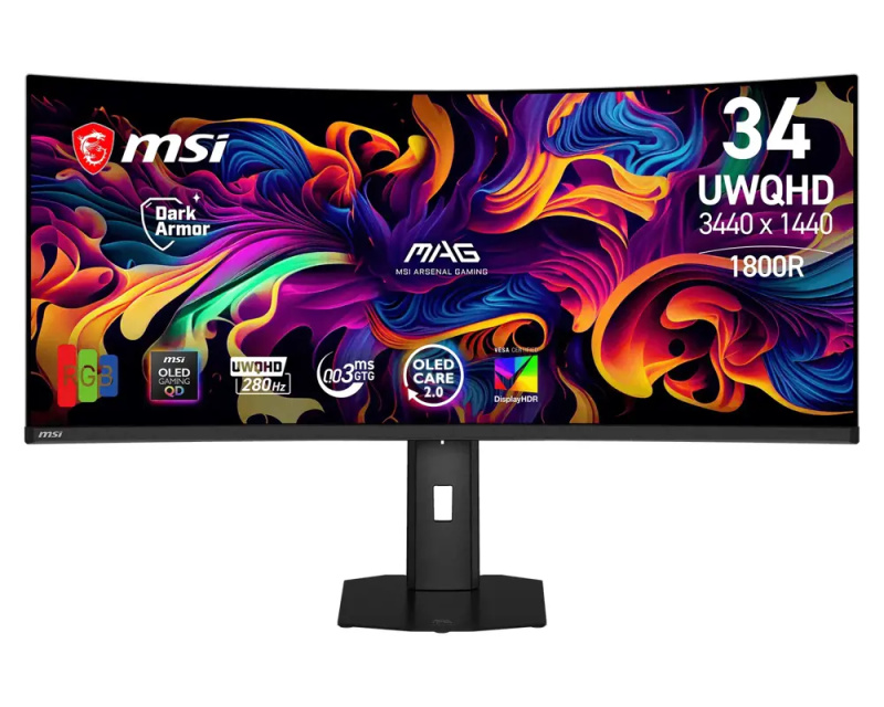 MSI MAG/341CQP X28/34"/QD-OLED/UWQHD/280Hz/0,03ms/Černá/3R
