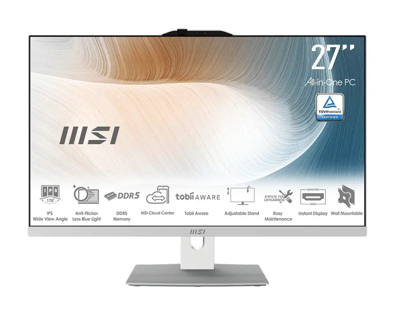 MSI Modern/AM272P 1M-1437EU/27"/FHD/5-120U/16GB/512GB/Intel int/W11P/Bílá/3R