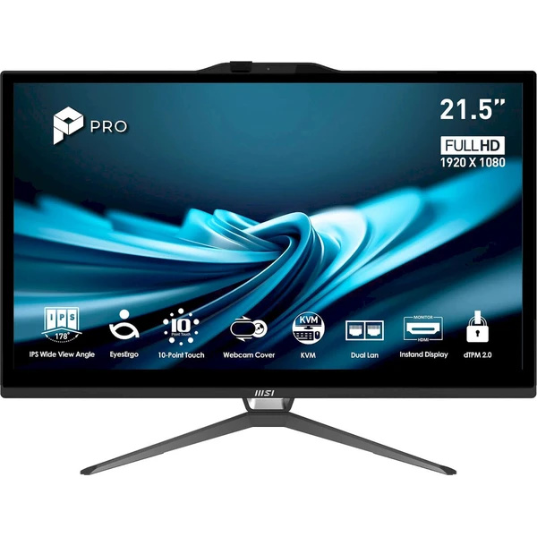 MSI PRO/AP222T 14MA-668EU/21,5"/FHD/T/G7400/8GB/128GB/Intel int/W11P/Černá/3R