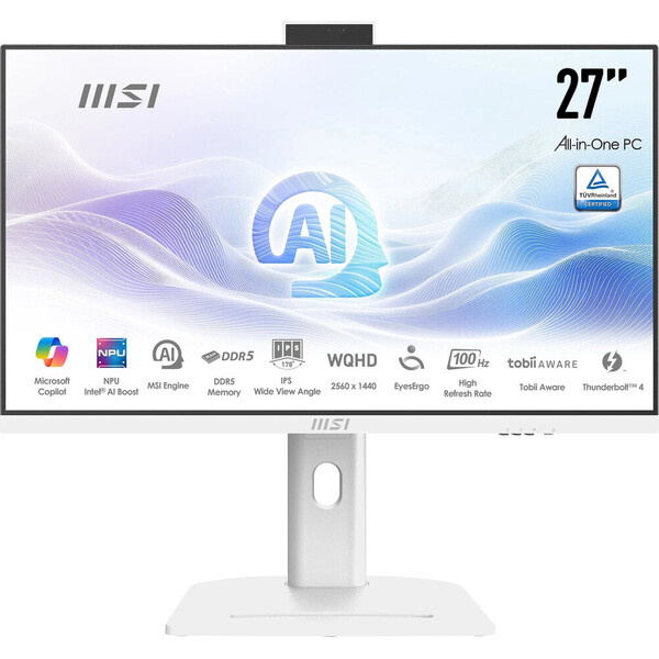 MSI Modern/AM273QP AI 1UM-428EU/27"/QHD/T/U7-155H/16GB/512GB/Intel int/W11H/Bílá/3R