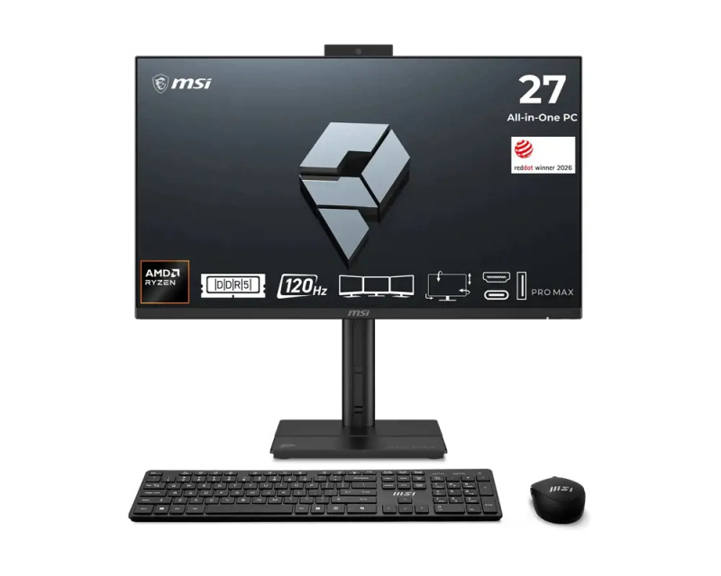 MSI PRO MAX/27TP Z 8MG-002XEU/27"/FHD/T/R7-255/16GB/512GB/AMD int/bez OS/Černá/3R