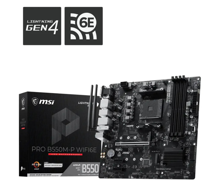 MSI PRO B550M-P WIFI6E/AM4/mATX