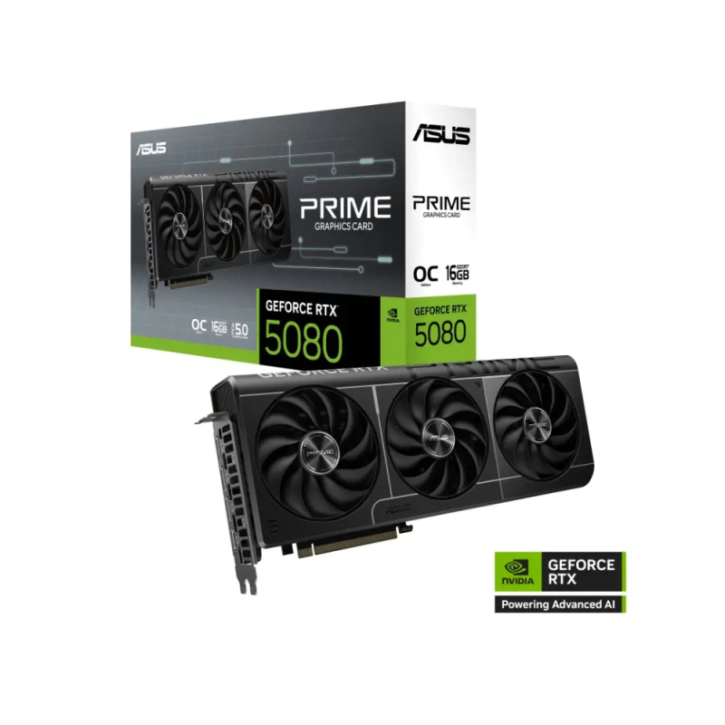 ASUS PRIME NVIDIA GeForce RTX 5080 16GB GDDR7 OC (90YV0LX0-M0NA00) Černá