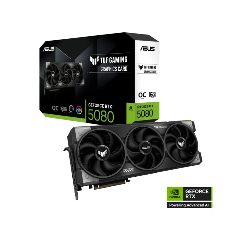 ASUS TUF Gaming NVIDIA GeForce RTX 5080 16GB GDDR7 OC (90YV0M30-M0NA00) Černá