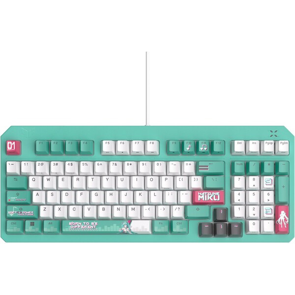 ASUS TUF Gaming K3 Gen II Hatsune Miku Edice 90MP0460-BKUA30 Zelená