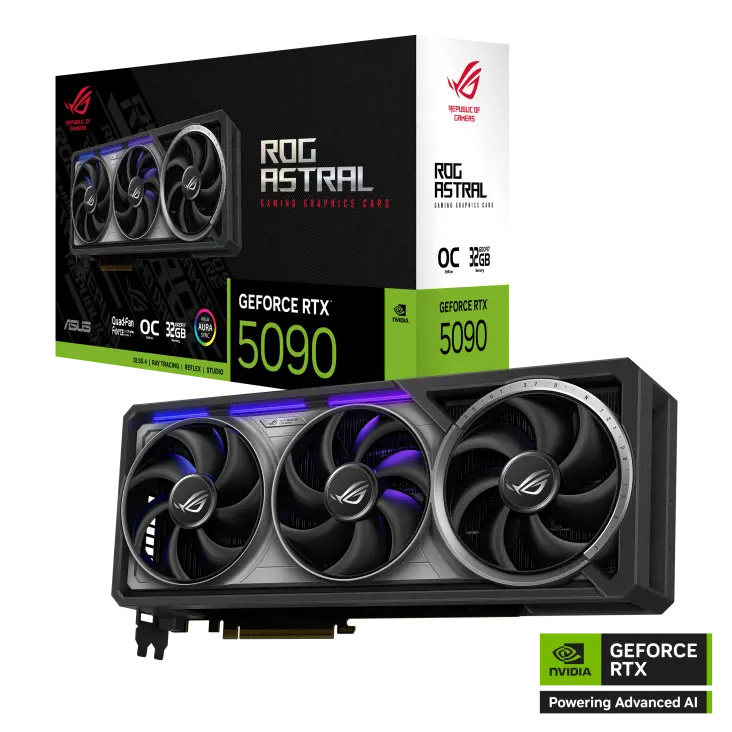 ASUS ROG Astral NVIDIA GeForce RTX 5090 32GB GDDR7 OC (90YV0LW0-M0NA00) Černá