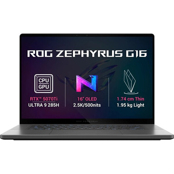 ASUS ROG Zephyrus G16 GU605CX-NEBULA104X Šedá