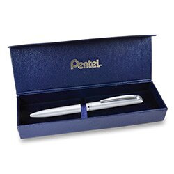 Gelový roller Pentel Energel 07 celokov., stříbrný