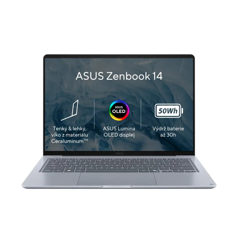 ASUS Zenbook 14/UX3480QA-OLED090W/SD-X1-26-100/14"/WUXGA/8GB/256GB/Adreno/W11H/Blue/2R