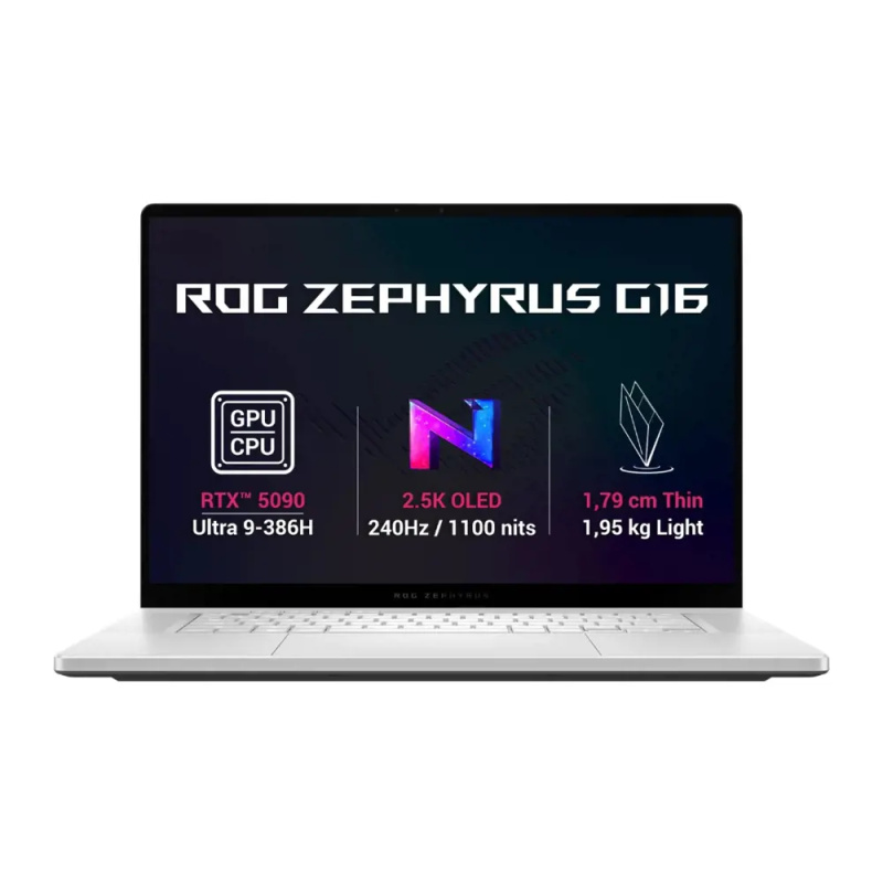 ASUS ROG Zephyrus G16/GU606AX-TB081W/U9-386H/16"/2560x1600/64GB/1TB/RTX 5090/W11H/White/2R