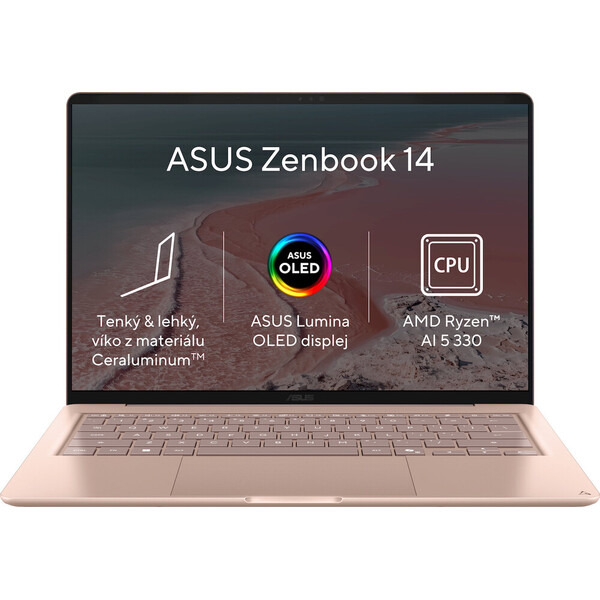 ASUS Zenbook 14 (UX3480KA-OLED021W) růžový