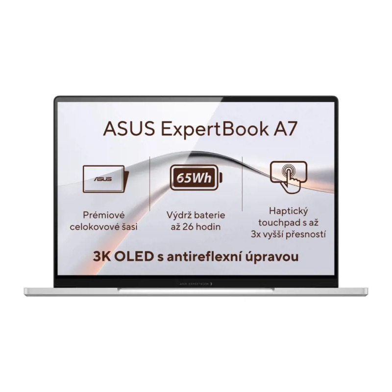 ASUS ExpertBook A7/A7406CMA-OLEDC716512X/7-350/14"/2880x1800/16GB/512GB/Intel int/W11P/Silver/3RNBD