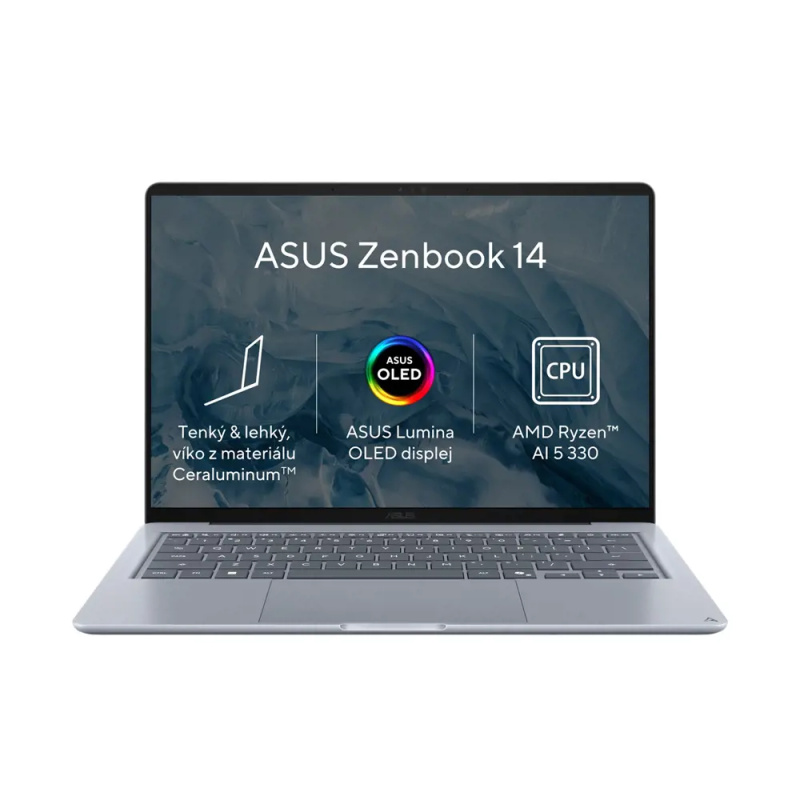 ASUS Zenbook 14/UX3480KA-OLED015W/AI5-330/14"/WUXGA/16GB/512GB/AMD int/W11H/Blue/2R