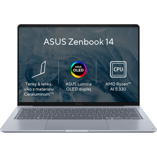 ASUS Zenbook 14/UX3480KA-OLED016/AI5-330/14"/WUXGA/24GB/512GB/AMD int/bez OS/Blue/2R