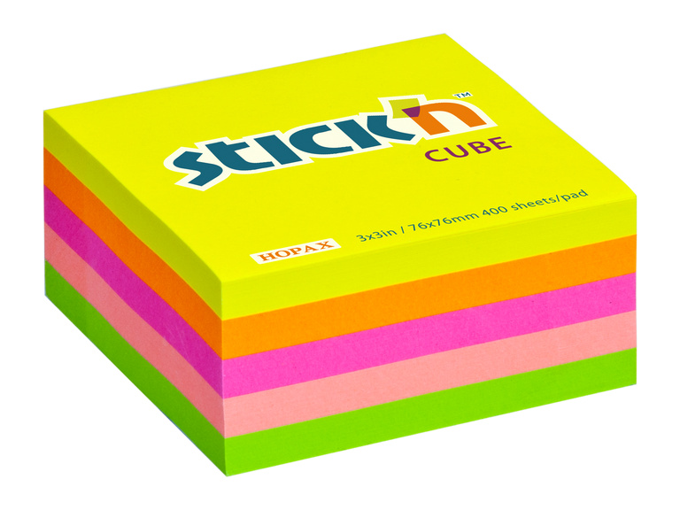 Samolepicí bloček Hopax Stick’n Neon Notes 76 × 76 mm, 400 listů
