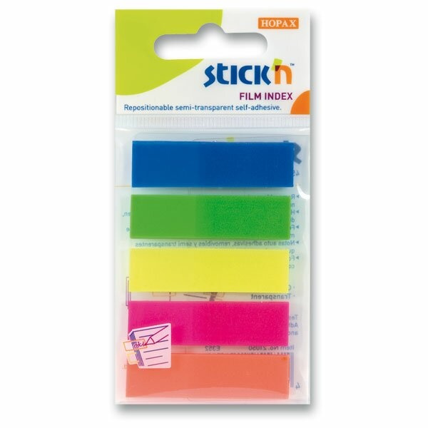 Samolepicí proužky Hopax Stick’n Clearnote 45 x 12 mm, 5 × 25 listů Stick’n by Hopax
