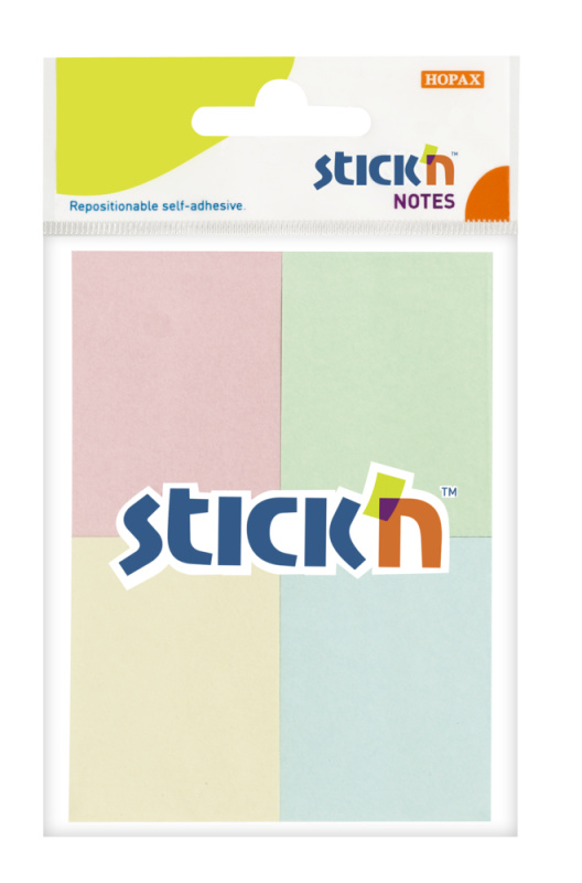 Hopax Stick'n Notes - samolepicí papírové bločky - 4 x 50 l., pastelové